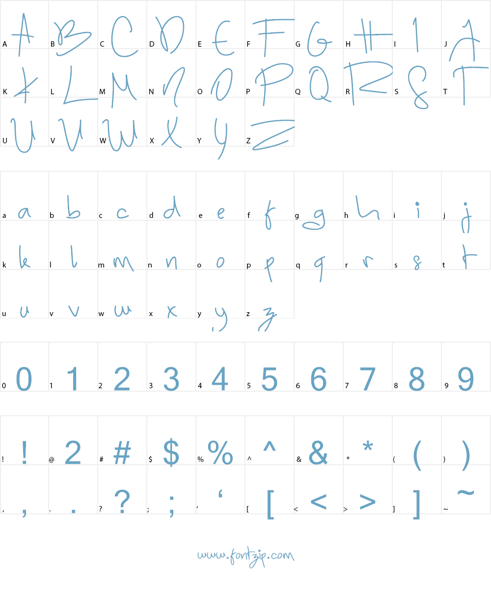 Sugar Candy Font Character